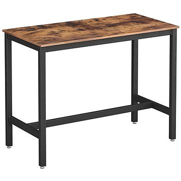 Hnědý dřevěný barový stolek Vasagle Ullys, 120x60x90 cm - alza.cz