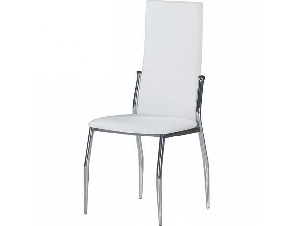 Jídelní židle SOLANA, ekokůže bílá/chrom - FORLIVING