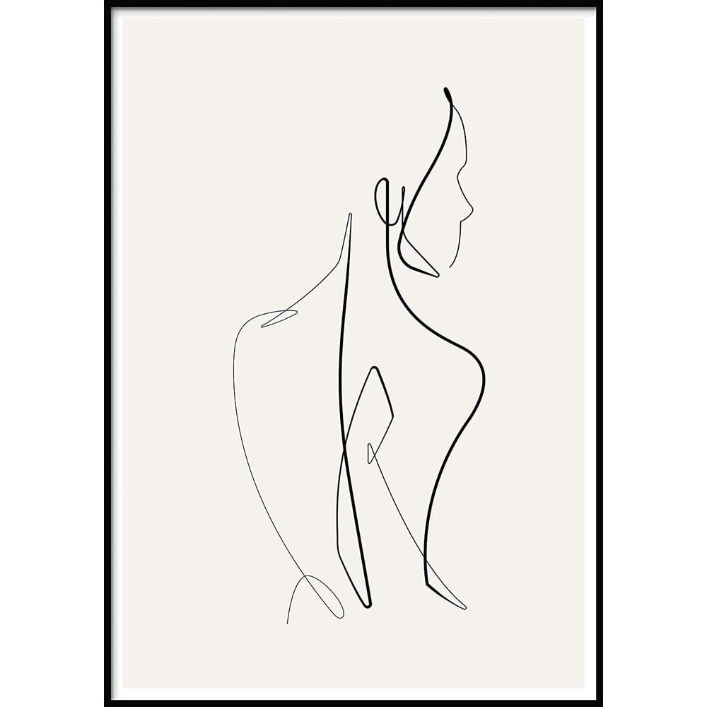Plakát v rámu 40x50 cm Sketchline Naked – DecoKing - Bonami.cz