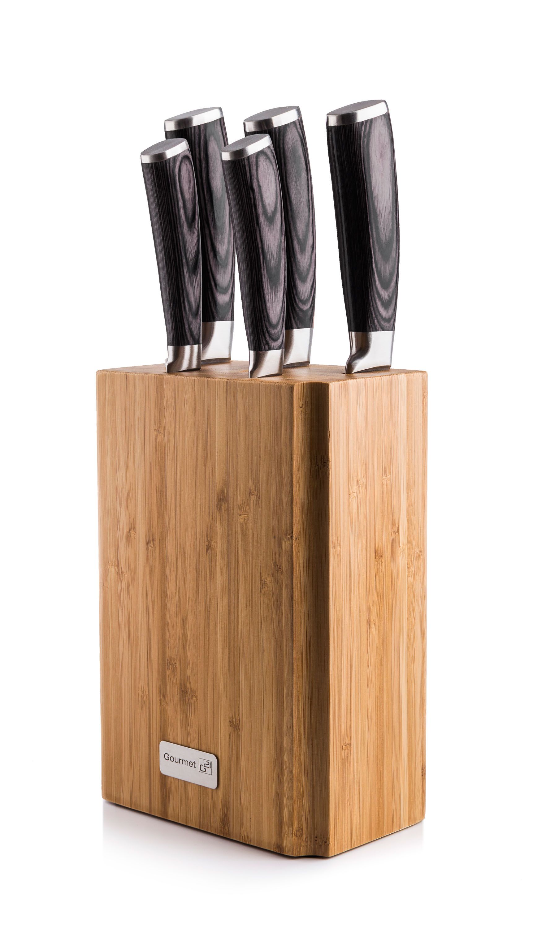 Sada nožů G21 Gourmet Stone 5 ks + bambusový blok - G21-Vitality.cz