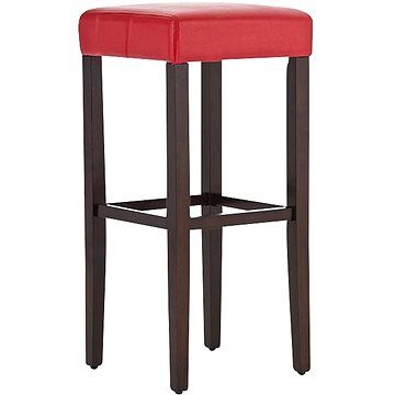 Barová židle Jully (SET 2 ks), cappuccino podnož cappuccino / červená - alza.cz