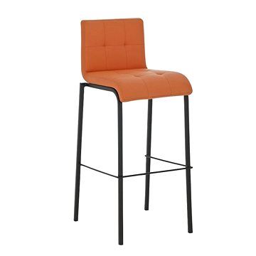 Barová židle Viola s černou podnoží (SET 2 ks) oranžová - alza.cz