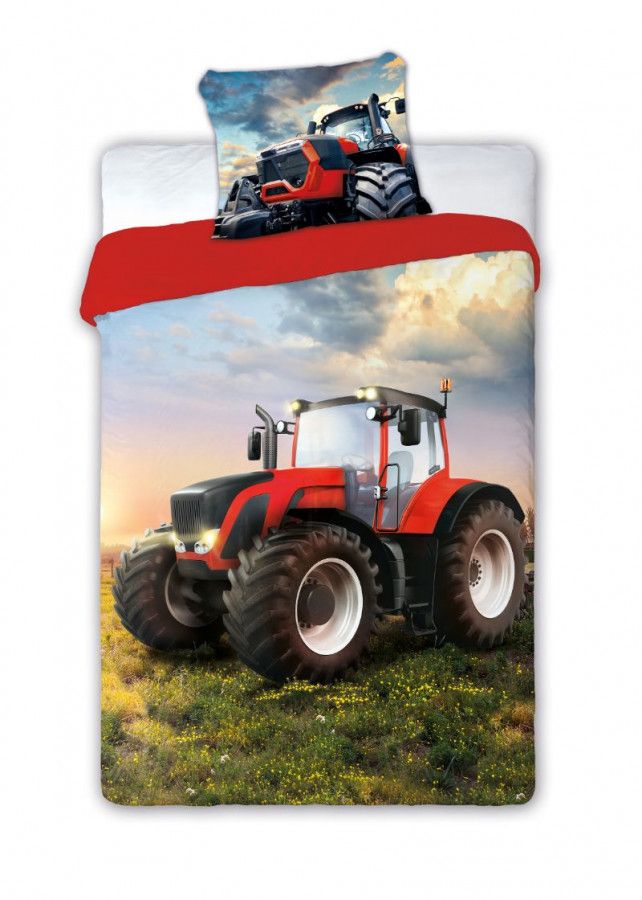 Faro Dětské povlečení traktor 140x200 cm - ATAN Nábytek