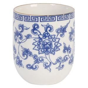 Kalíšek na čaj modré květy - Ø 6*8 cm / 0,1L - Favi.cz