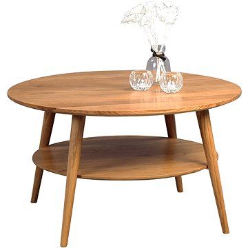 Konferenční stolek z masivu Stella, 80 cm, divoký dub - alza.cz