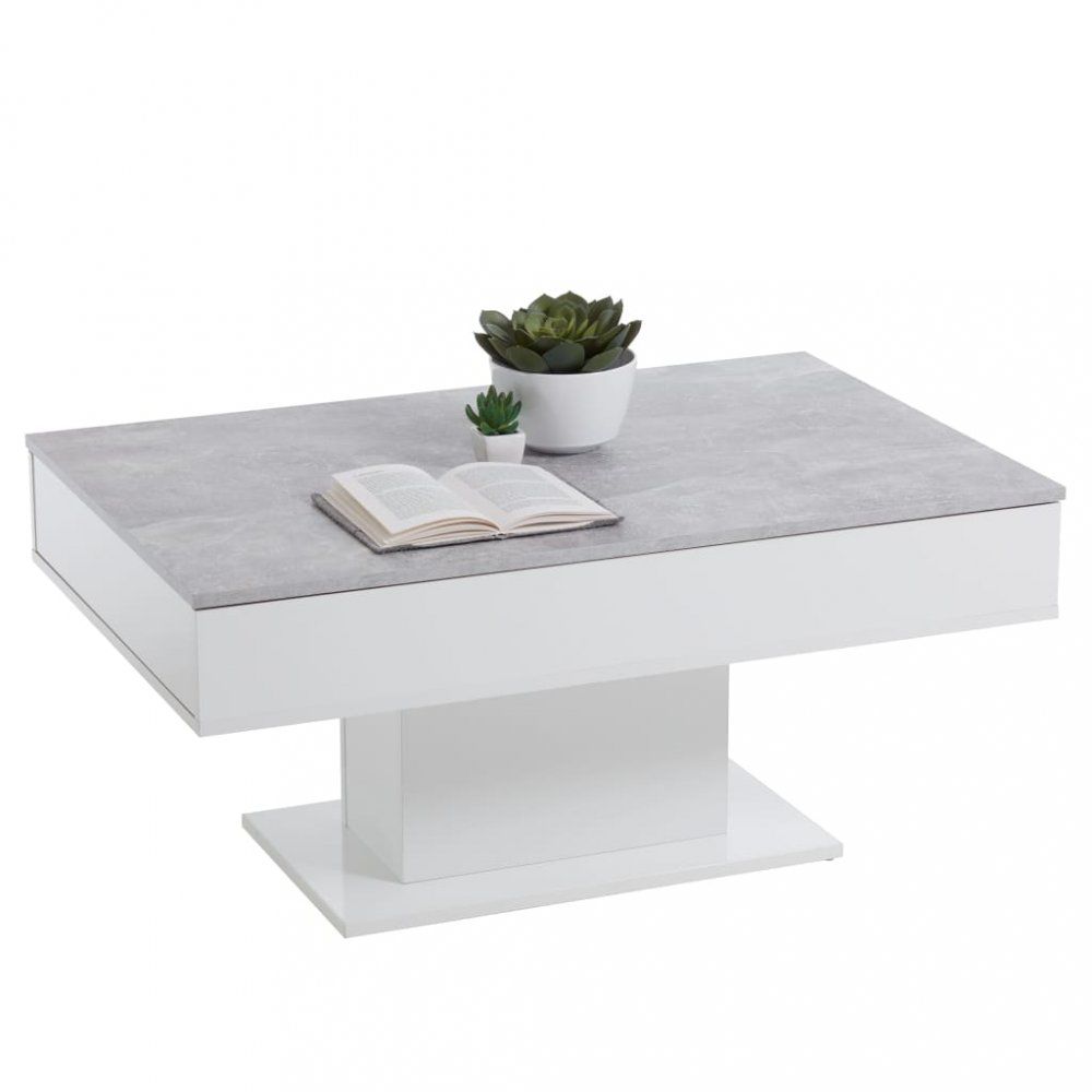 Konferenční stolek betonově šedá / bílá Dekorhome - DEKORHOME.CZ