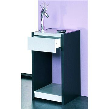 Odkládací stolek Keenan, 74 cm, černá / bílá - alza.cz