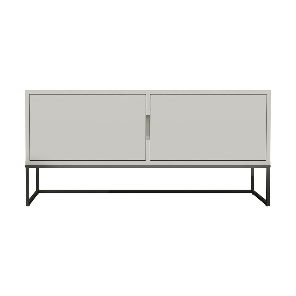 Matně bílý lakovaný TV stolek Tenzo Lipp 118,5 x 43 cm - Bonami.cz
