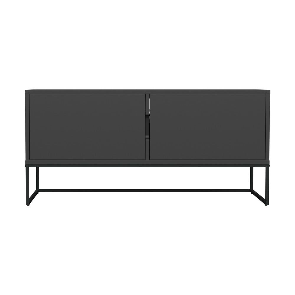 Matně černý lakovaný TV stolek Tenzo Lipp 118,5 x 43 cm - Bonami.cz