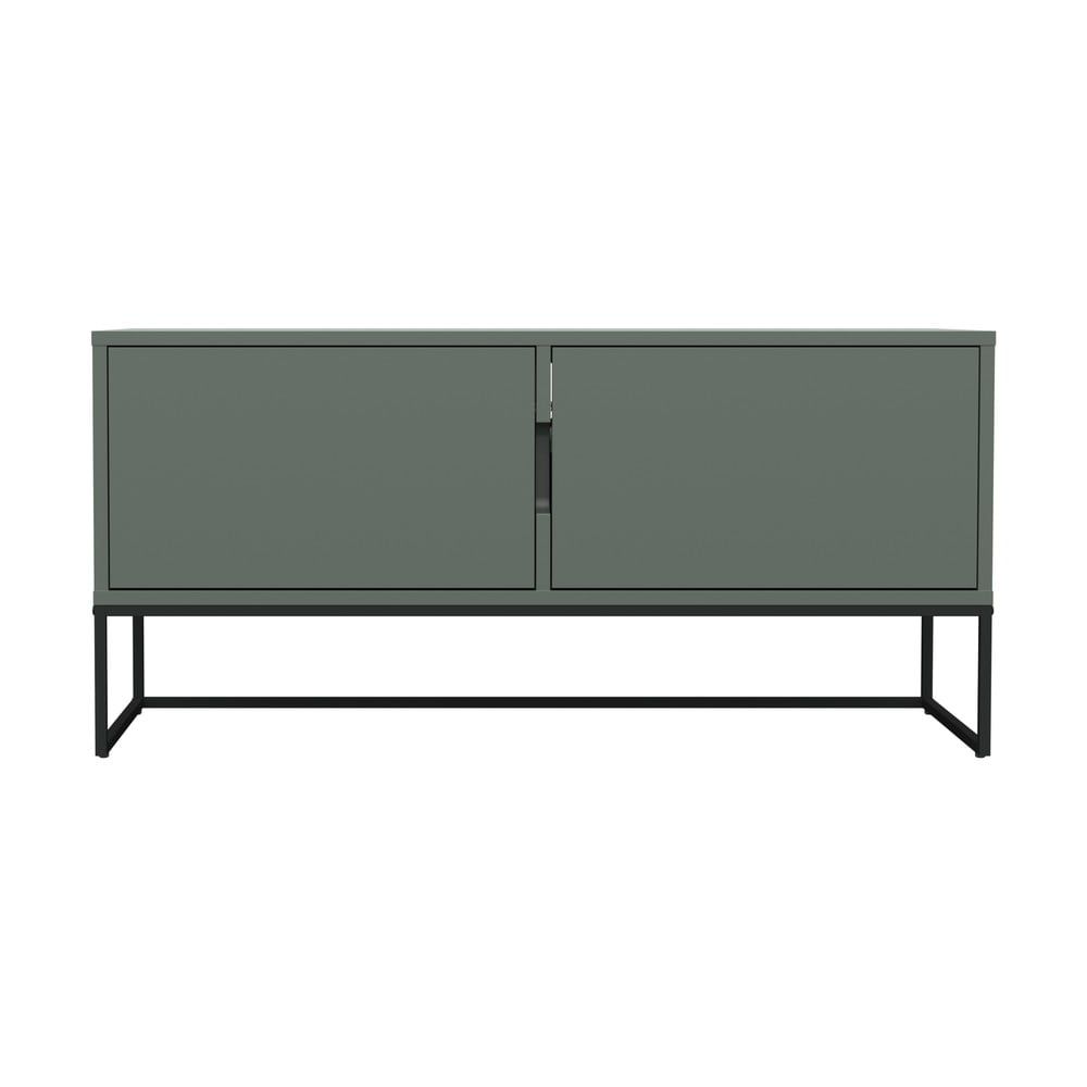 Matně zelený lakovaný TV stolek Tenzo Lipp 118,5 x 43 cm - Bonami.cz