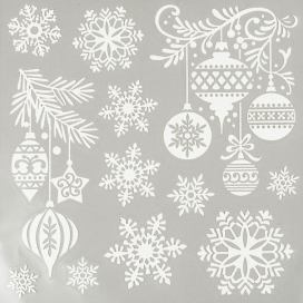 Vánoční okenní obtisky sněhové vločky, HTH 