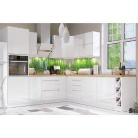 Kuchyně Aspen Bílý lesk 250cm x 270cm Komplet nábytku kuchyňského