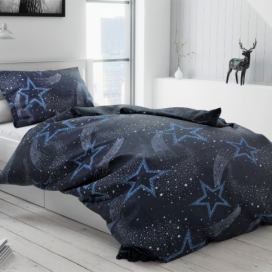 Bavlněné povlečení Kometa tmavě modré