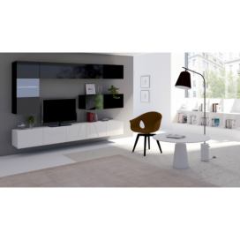 Gibmeble obývací stěna Calabrini 4 barevné provedení černobílá