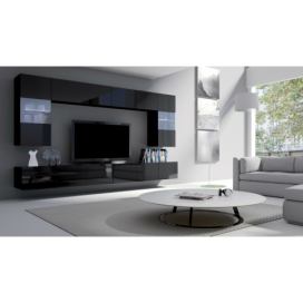 Gibmeble obývací stěna Calabrini 3 barevné provedení černá
