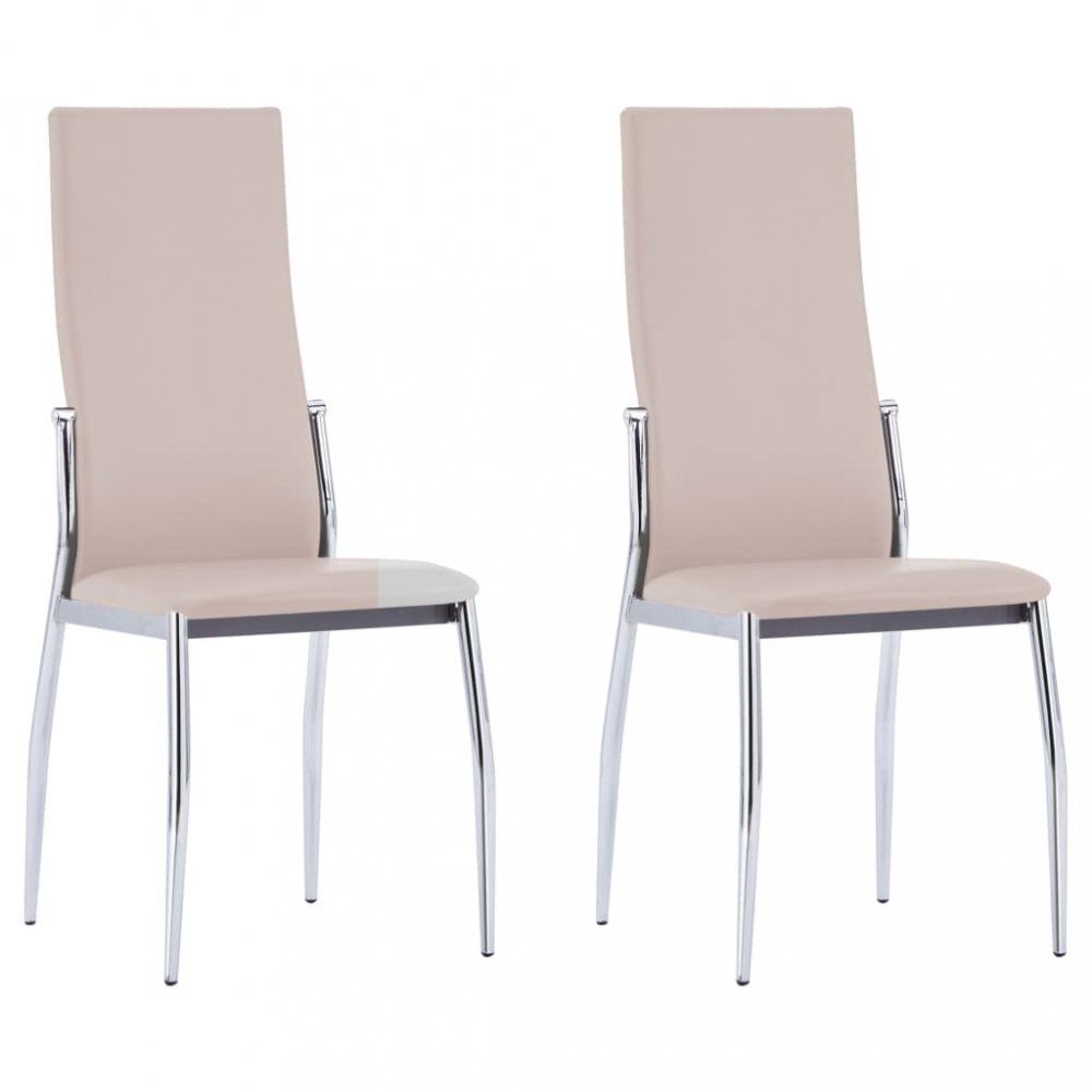 Jídelní židle 2 ks umělá kůže Dekorhome Cappuccino - DEKORHOME.CZ