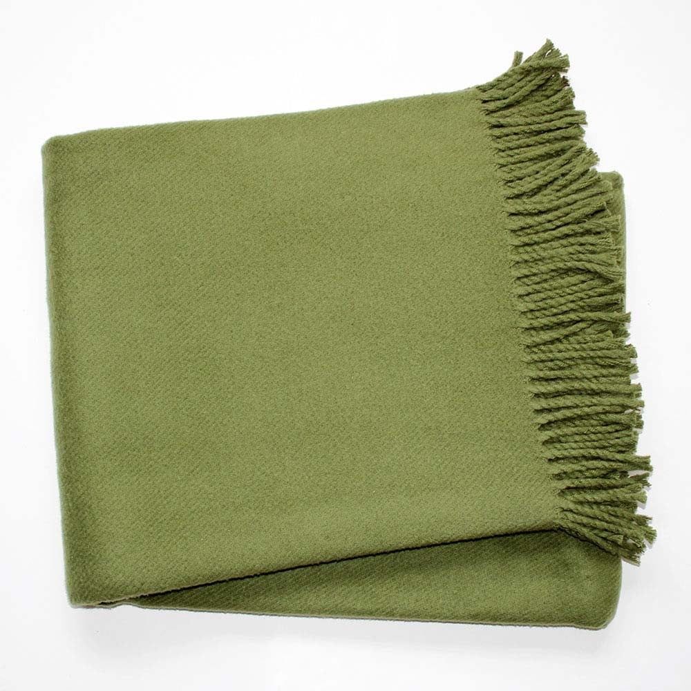 Zelený pléd s podílem bavlny Euromant Basics, 140 x 180 cm - Bonami.cz