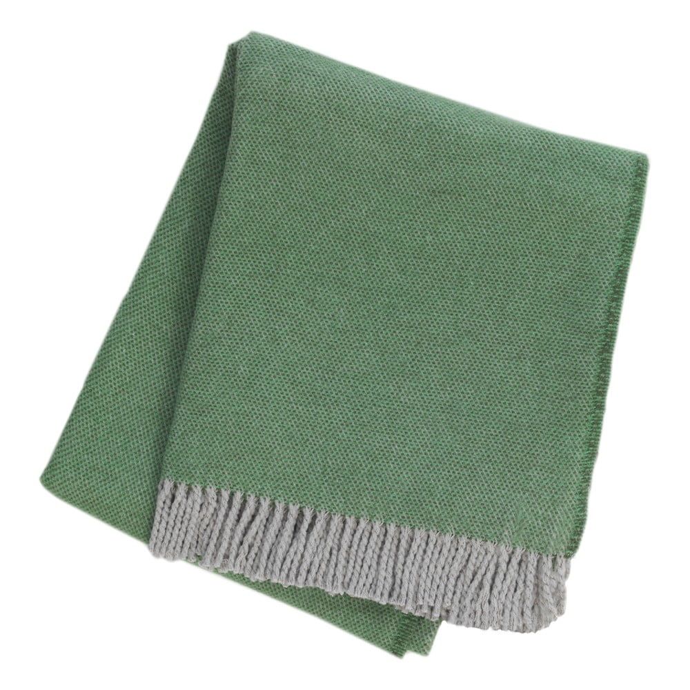Zelený pléd s podílem bavlny Euromant Jade, 140 x 180 cm - Bonami.cz