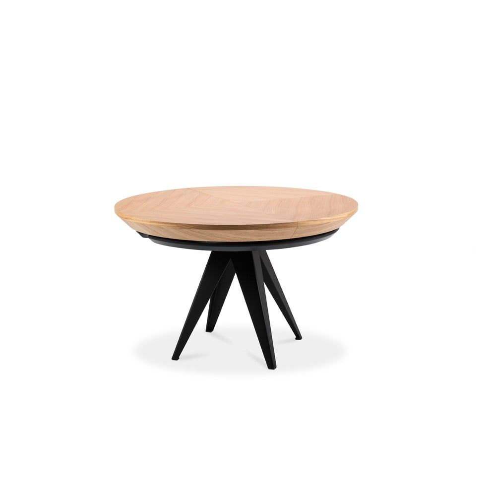Rozkládací stůl s černými kovovými nohami Windsor & Co Sofas Magnus, ø 120 cm - Bonami.cz