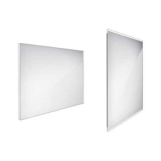 Zrcadlo bez vypínače Nimco 70x90 cm hliník ZP 9019 - FORLIVING