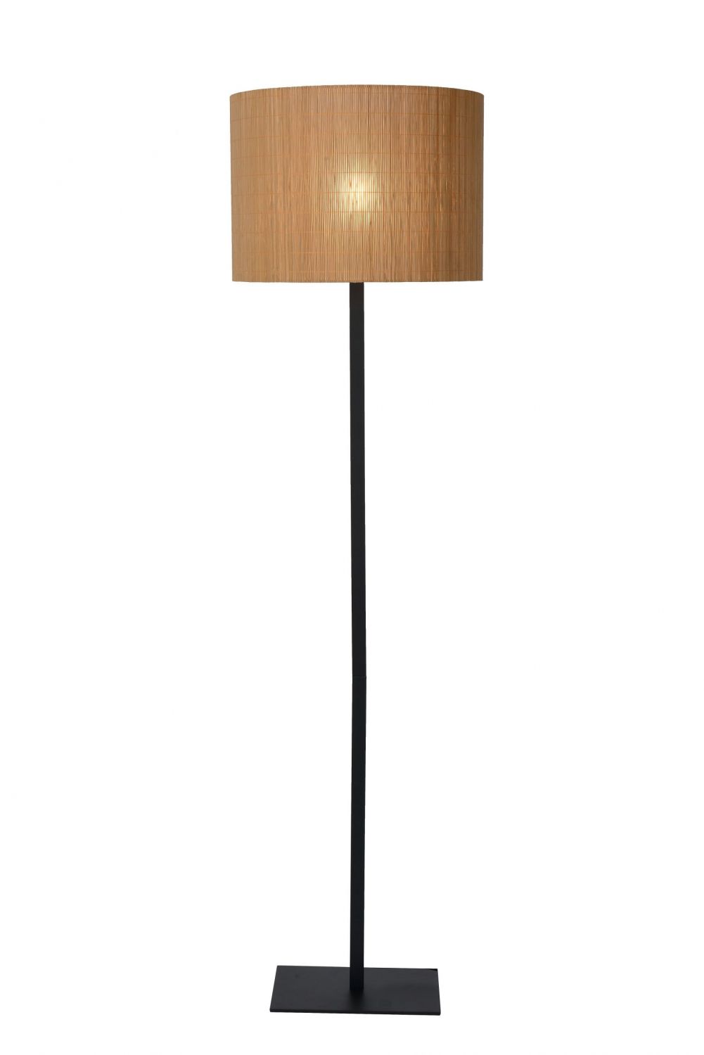 LUCIDE 03729/81/30 MAGIUS Stojíci lampa E27 1x40W světlé dřevo, černá - STERIXretro