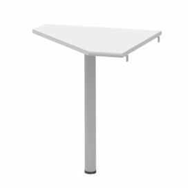  Rohový stolek, bílá/kov, JOHAN 2 NEW 06