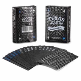100% plastové karty na poker DELUXE BLACK