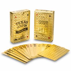100% plastové karty na poker DELUXE GOLD