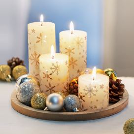 Weltbild Dekorační sada se svíčkami Bílé Vánoce