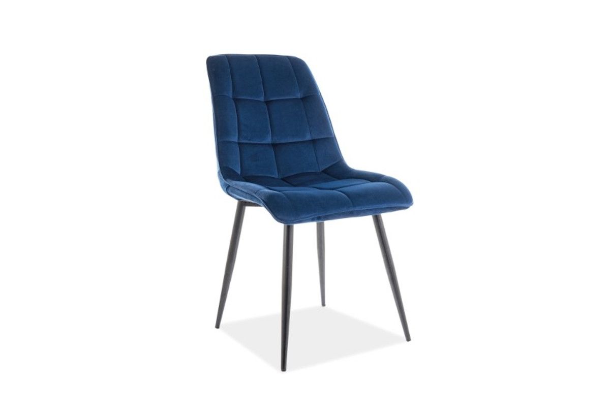 Židle CHIC MATT VELVET 79 Černá konstrukce / tmavě modrý - Expedo s.r.o.