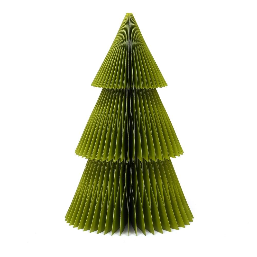 Třpytivě zelená papírová vánoční ozdoba ve tvaru stromu Only Natural, výška 22,5 cm - Bonami.cz