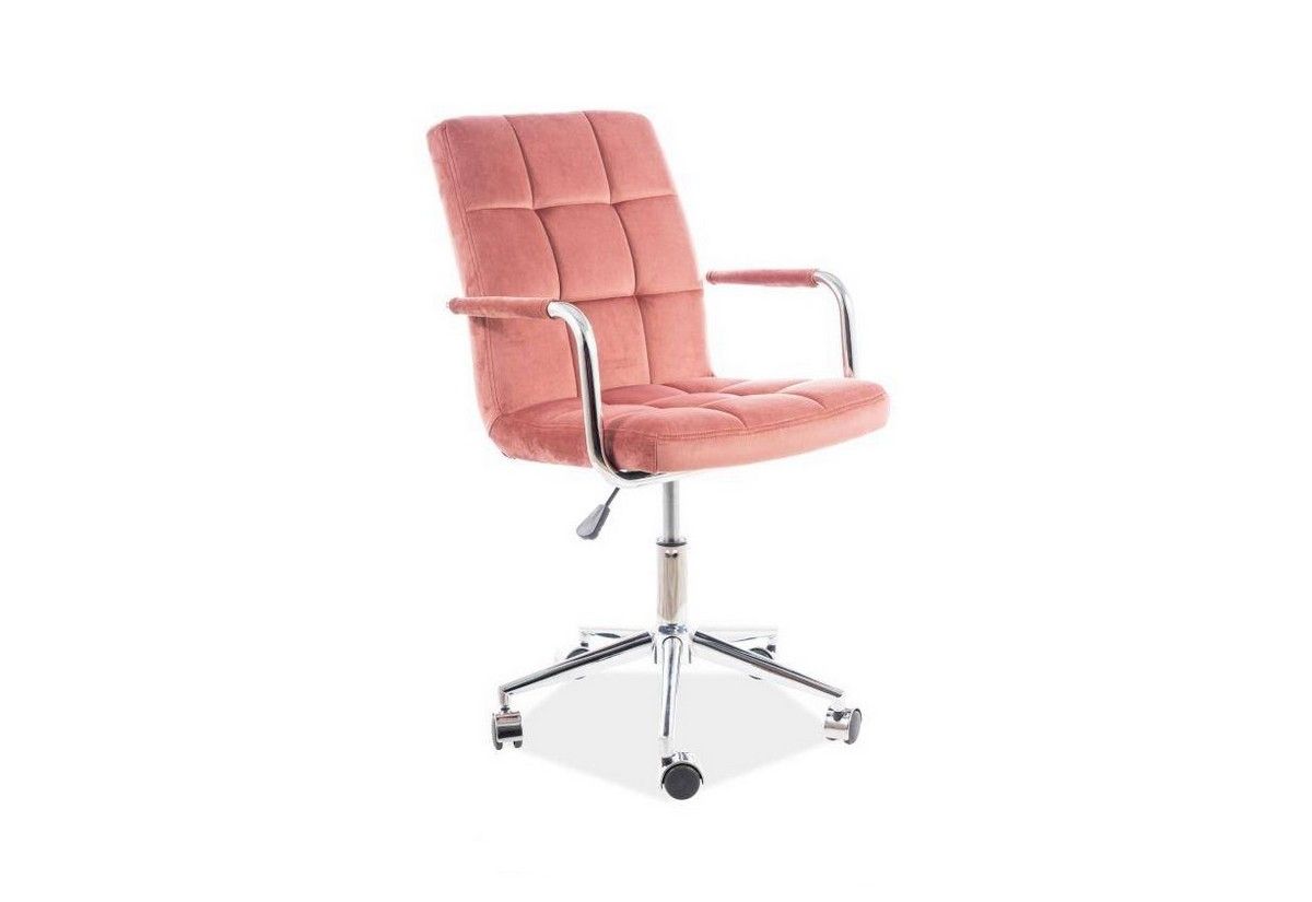 Dětská židle KEDE Q-022 VELVET, 51x87-97x40, bluvel 52, růžová - Expedo s.r.o.
