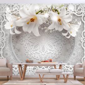Murando DeLuxe Samolepicí 3D tapeta lilie v krajce Velikost (šířka x výška): 196x140 cm