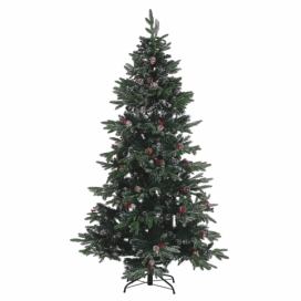 Zasněžený umělý vánoční stromek 210 cm zelený DENALI