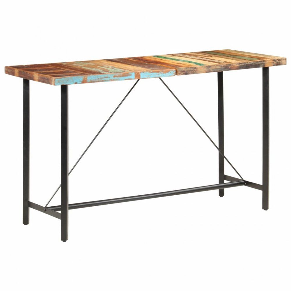 Barový stůl masivní dřevo / ocel Dekorhome Recyklované dřevo - DEKORHOME.CZ