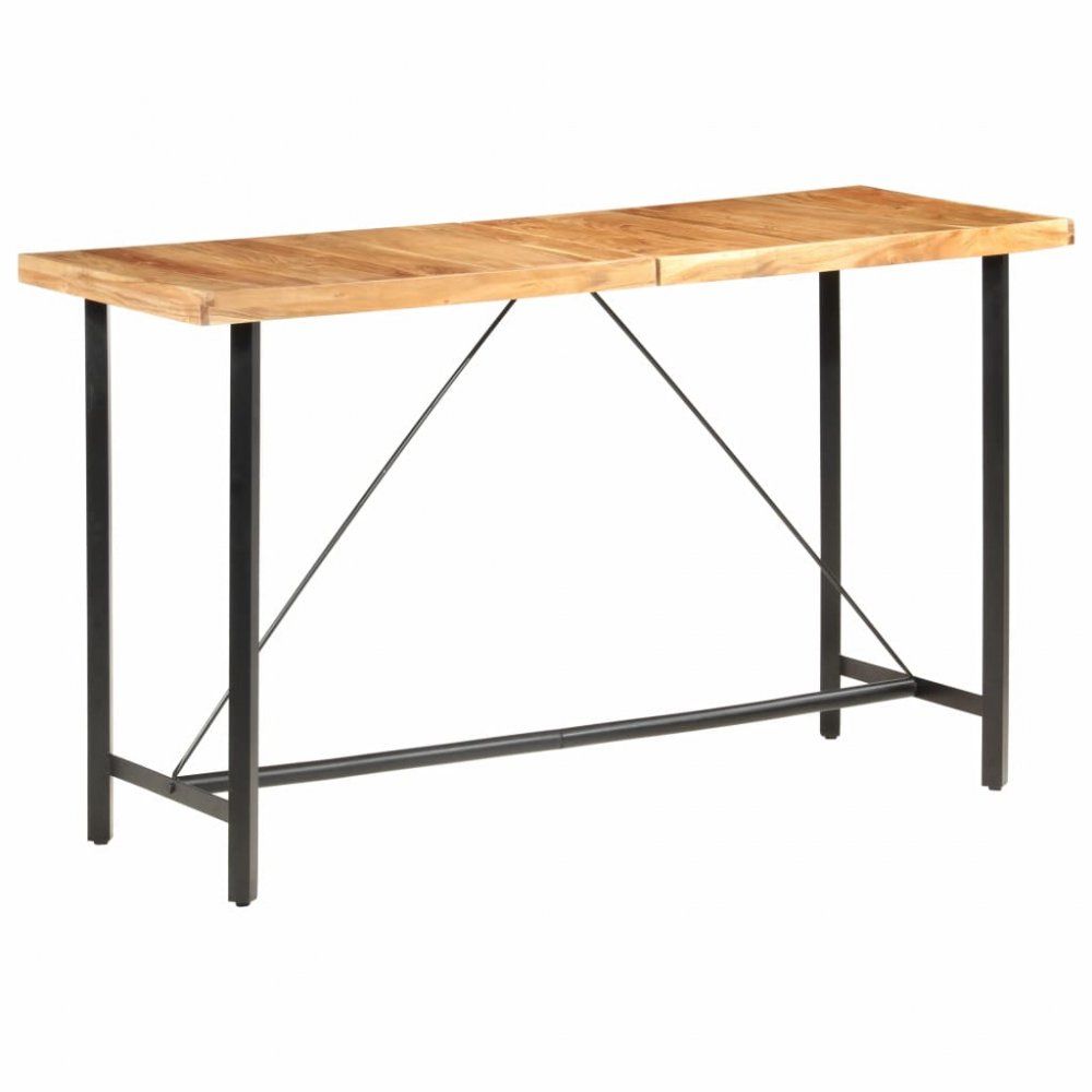 Barový stůl masivní dřevo / ocel Dekorhome Sheeshamové dřevo - DEKORHOME.CZ