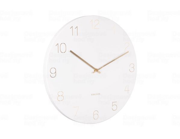 Karlsson 5762WH designové nástěnné hodiny, pr. 40 cm - 4home.cz