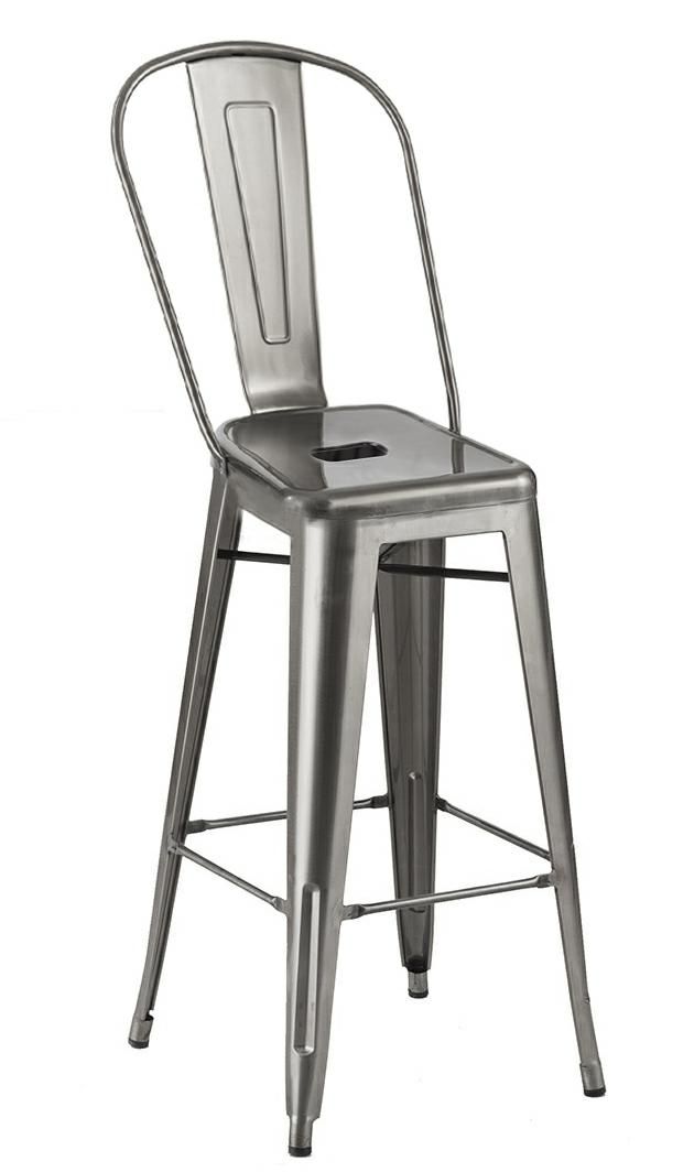 Barová židle TOWER BACK (Paris Back) 66cm metaliczne metal - Nabytek-Bogart.cz