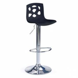 Barová židle Halmar H-48, plast černý / chrom