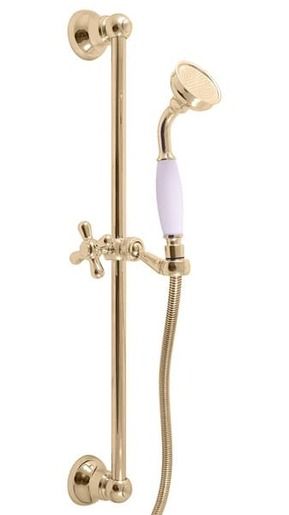 Sprchový set RAV SLEZÁK s držákem sprchy a sprchovou hadicí zlatá SK0031Z - Siko - koupelny - kuchyně