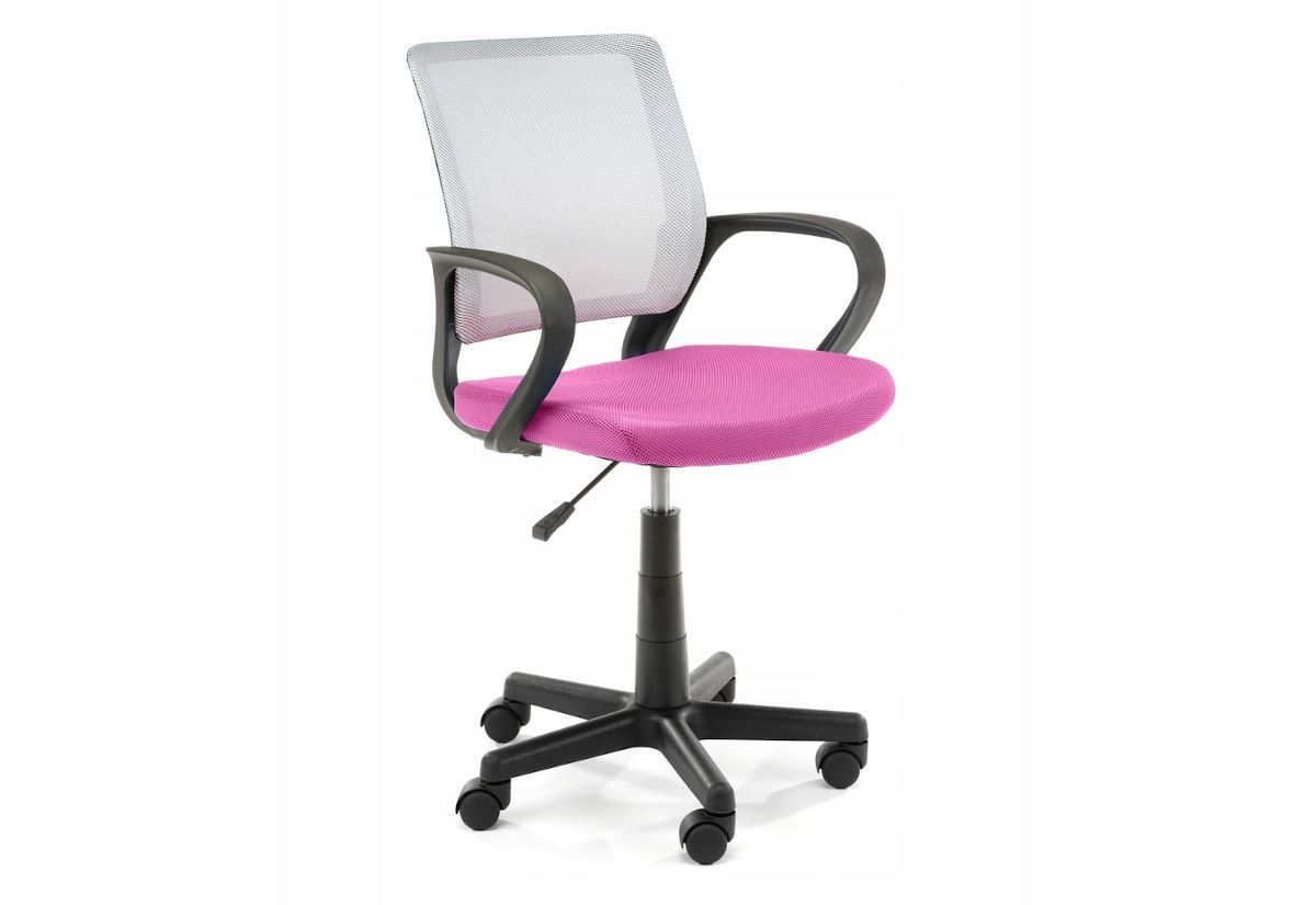 Kancelářská židle KORAD FD-6, 53x81-93x56,5, růžová/bílá - Expedo s.r.o.