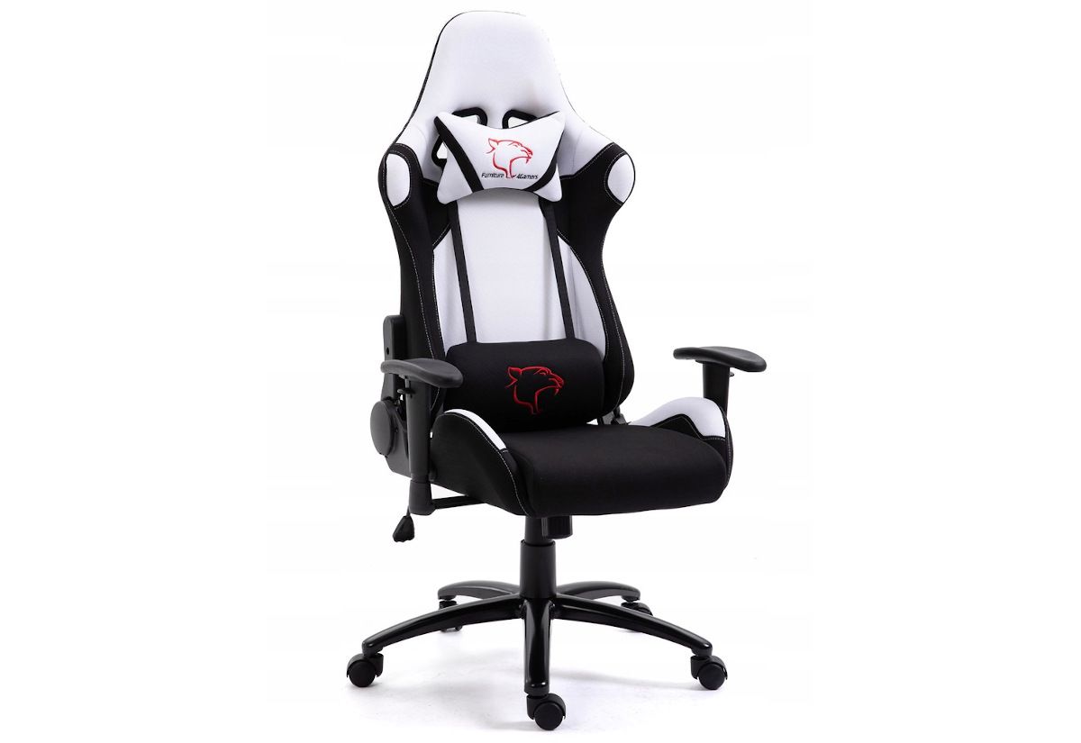 Kancelářská židle KORAD FG-38, 67,5x128-138x70, bílá/černá - Expedo s.r.o.