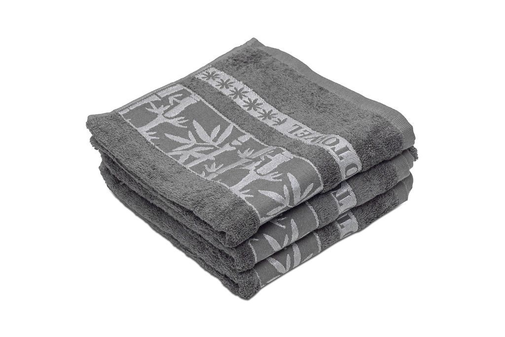 Bambusový ručník BAMBOO šedý - Výprodej Povlečení