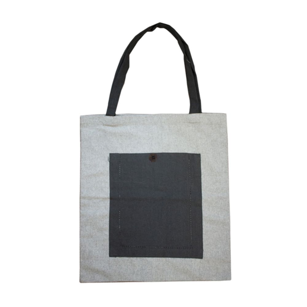 Home Elements Nákupní taška z recyklované bavlny, 40 x 45 cm, šedá - moderninakup.cz