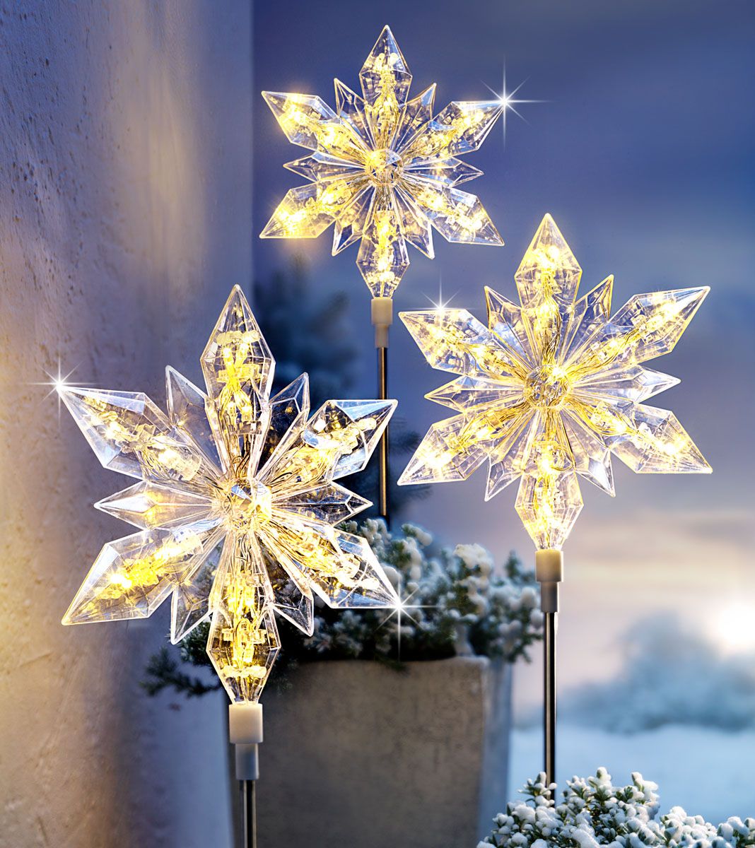Weltbild LED Zahradní zápich Ledový krystal, 3 ks - Velký Košík