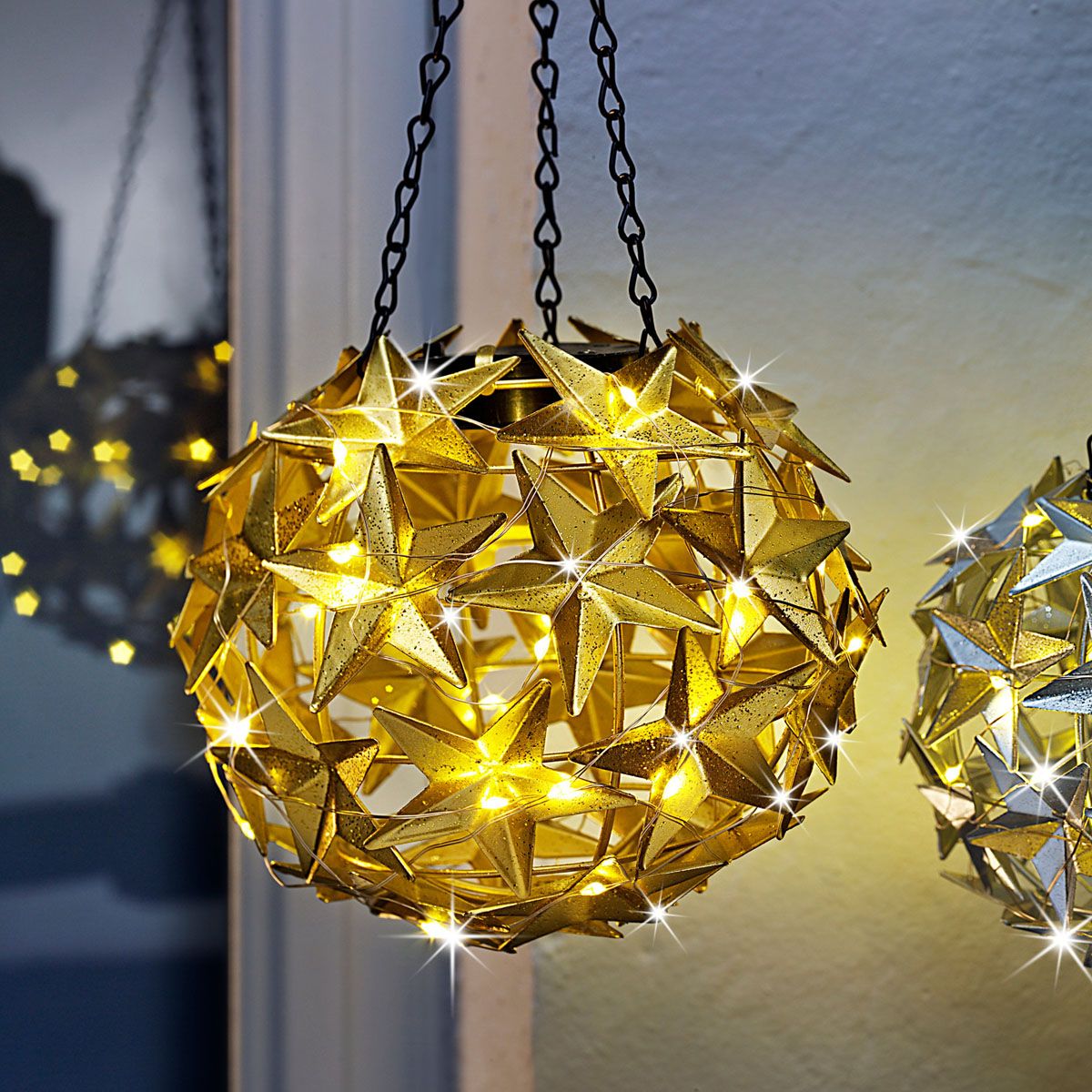 Weltbild LED Závěsná dekorace Star, zlatá - Velký Košík
