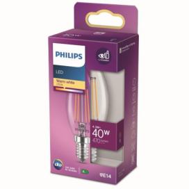 Philips 8718699763077 LED žárovka 1x4,3W | E14 | 470lm | 2700K - teplá bílá, čirá, EyeComfort