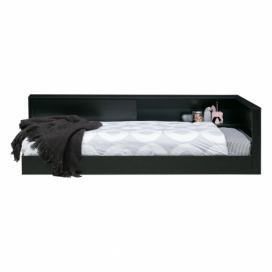 Hoorns Černá dřevěná postel Ernie 90 x 200 cm