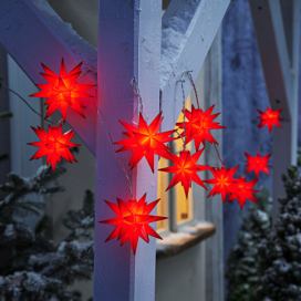 Weltbild LED Řetěz Vánoční hvězda, červená 776411