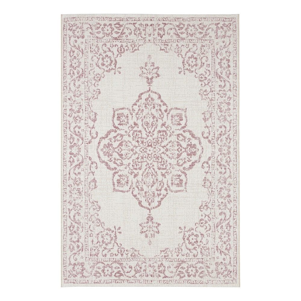 Červeno-krémový venkovní koberec NORTHRUGS Tilos, 80 x 150 cm - Bonami.cz